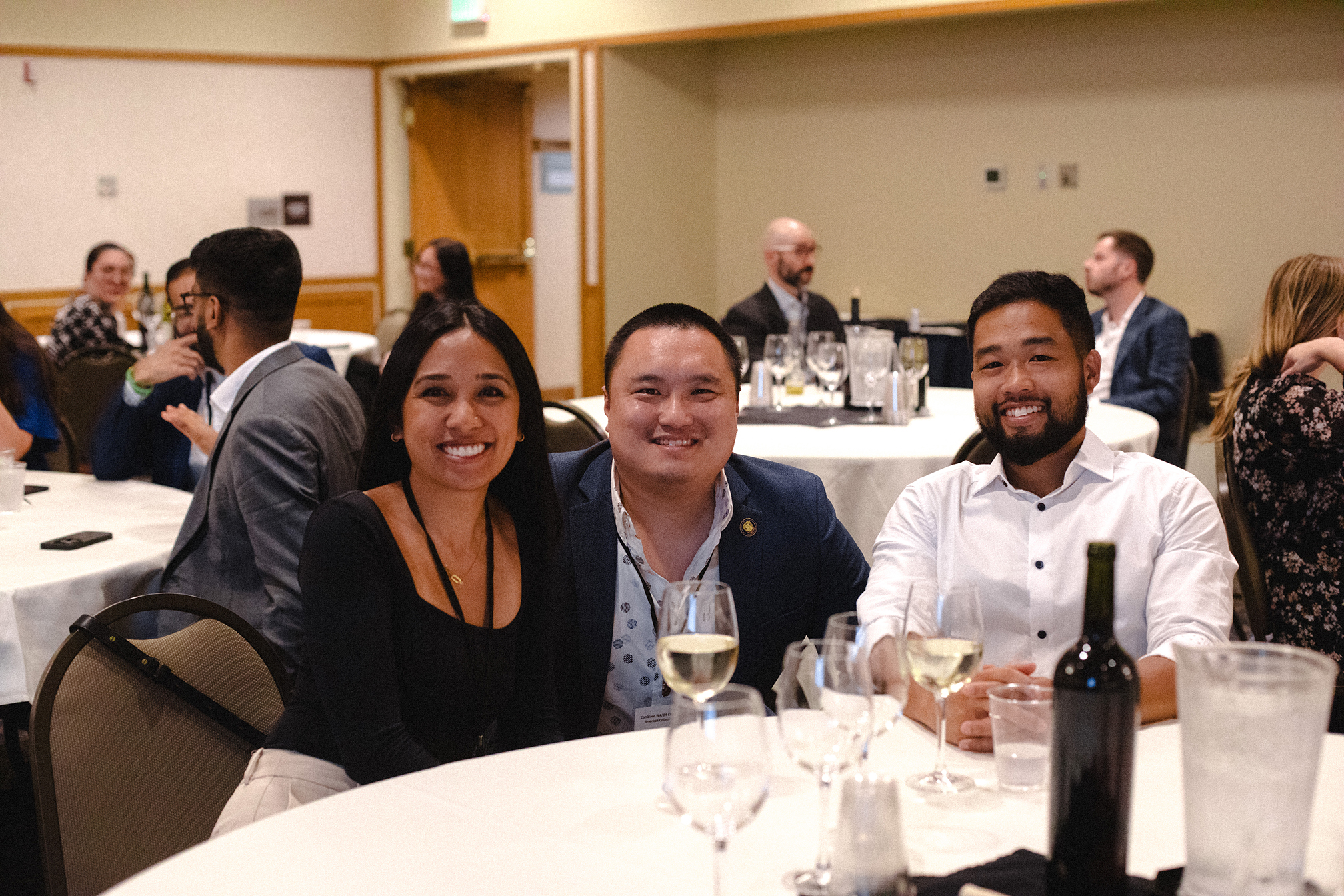 Chapter members at an annual meeting dinner Chapter members at an annual meeting dinner