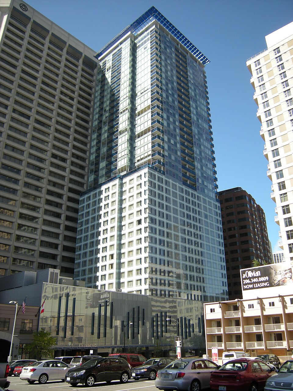 Hyatt at Olive 8 tower in downtown Seattle Hyatt at Olive 8 tower in downtown Seattle